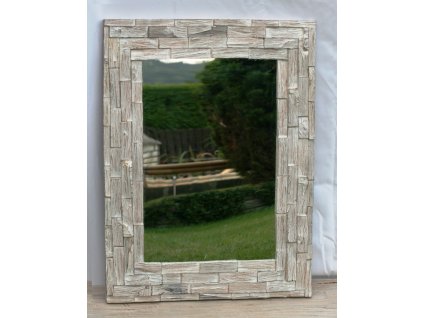 Dřevěné zrcadlo masiv teak model 68 120x80cm