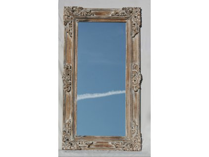 Dřevěné zrcadlo masiv s plastickou řezbou model 82 150x80cm