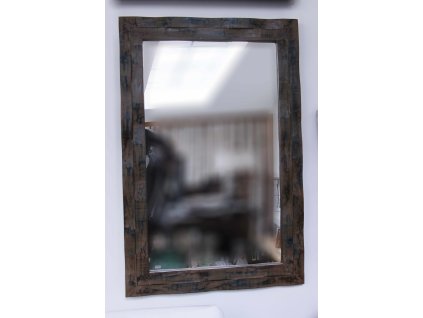 Dřevěné zrcadlo masiv s řezbou model 109 120x80cm