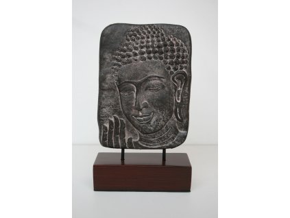 Socha kamenná plastika Budha na podstavci 30x24cm