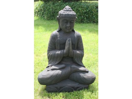 Socha Budha Buddha na lotosovém květu 62cm – model A patina DB