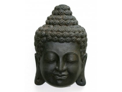 Socha Budha Buddha face wall 30cm patina DB