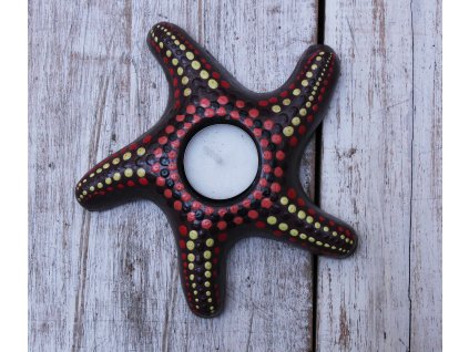 Stojánek - svícen na svíčky hvězda 16x16cm - model B