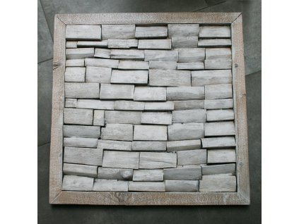 Dřevěný dekorační panel 70x70cm white