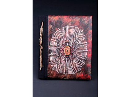 Ručně vyrobené fotoalbum s pavučinou 18x18 cm, kapacita 20ks na formát 15x10cm