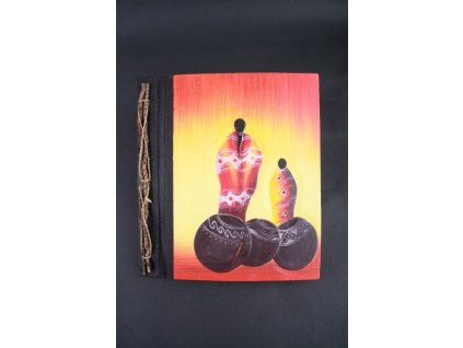 Ručně vyrobené fotoalbum s džbány 19x18 cm, kapacita 20ks na formát 15x10cm
