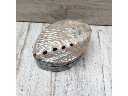 Šperkovnice z opracované mušle Haliotis cca 7x4,5x5cm