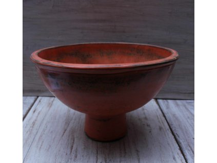 Mísa terakota s nohou průměr 30cm oranžová patina