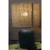 Stolní lampa se stínidlem z juty 40x20x25cm zeleno-hnědá patina