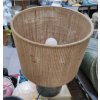 Stolní lampa se stínidlem z juty 40x20x25cm zeleno-hnědá patina