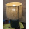 Stolní lampa se stínidlem z juty 40x20x25cm zeleno-hnědá patina