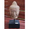 Socha Budha Buddha hlava na dřevěném podstavci 24cm patina BY