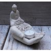 Socha Buddha Budha ruka na vonné tyčinky nebo svíčku 15cm patina CB