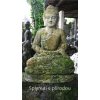 Socha Budha Buddha na lotosovém květu 62cm – model A patina DB