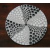 Dřevěný ručně malovaný podtácek průměr 10cm windmill round