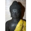 Socha Budha Buddha na lotosovém květu 30cm žlutá patina