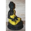 Socha Budha Buddha na lotosovém květu 30cm žlutá patina