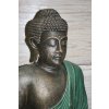 Socha Budha Buddha fiber pryskyřice 60cm - zelené roucho