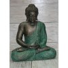 Socha Budha Buddha fiber pryskyřice 60cm - zelené roucho