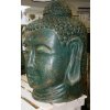 Socha Budha Buddha hlava 83cm zeleno-hnědá patina