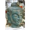 Socha Budha Buddha hlava 83cm zeleno-hnědá patina