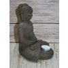 Socha Budha Buddha svíčka 21cm patina BY