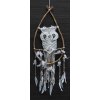 Lapač snů sova bílá ratan, délka 125cm šířka 40cm