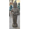 Socha Budha Buddha stojící s miskou hnědá patina 105 cm (3)
