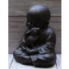 Socha mnich Shaolin monk s králíčkem 45cm