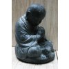 Socha mnich Shaolin monk s korálky Mala 30cm patina TA