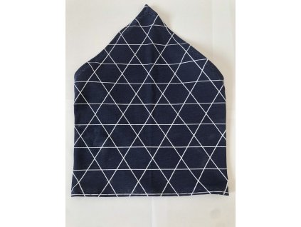 Letní dětský šátek - Trojúhelníky na modré