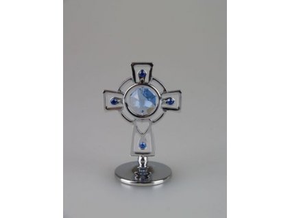 Swarovski Křížek - stříbrný/červený