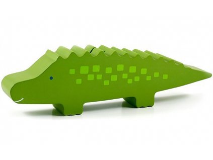 Pokladnička krokodýl, dřevěná hračka