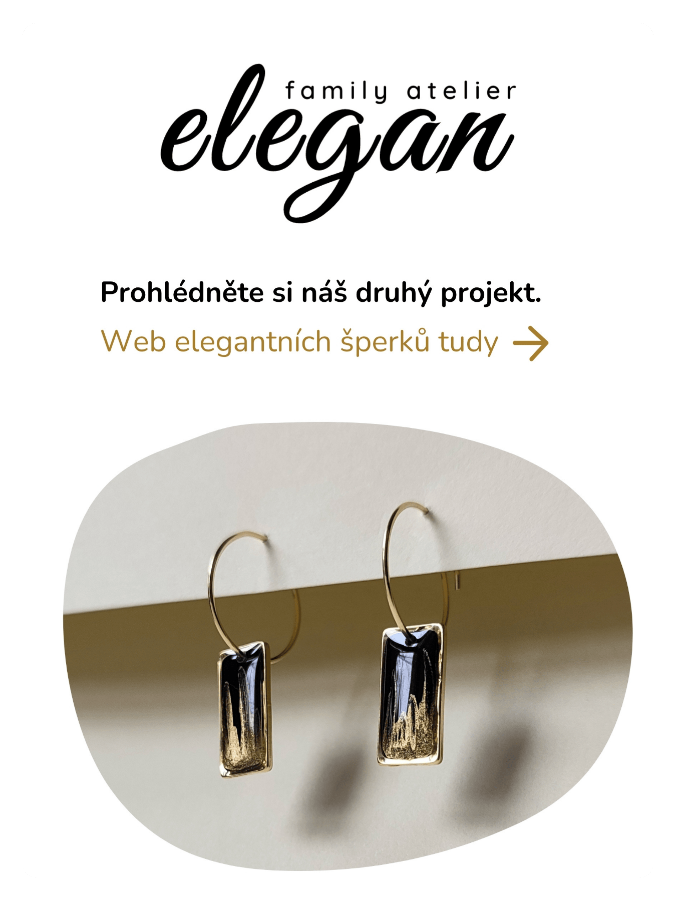 Autorská značka Elegan, která vyrábí v dílně na Moravě elegantní šperky z pryskyřice, originální módu a doplňky s ručním tiskem.