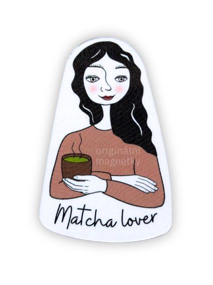 Matcha lover - originální ilustrovaný magnet