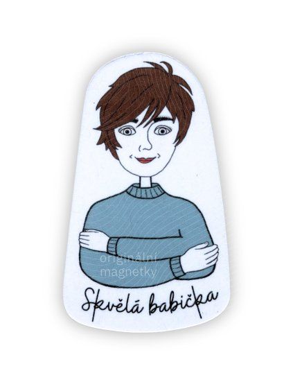 Skvělá babička - originální ilustrovaný magnet