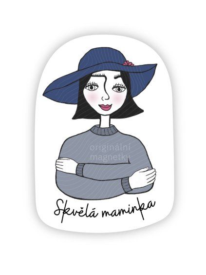 Skvělá maminka - originální ilustrovaný magnet