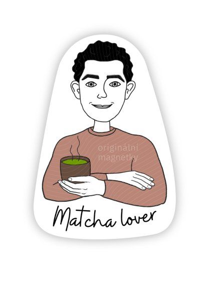 Matcha lover - originální ilustrovaný magnet