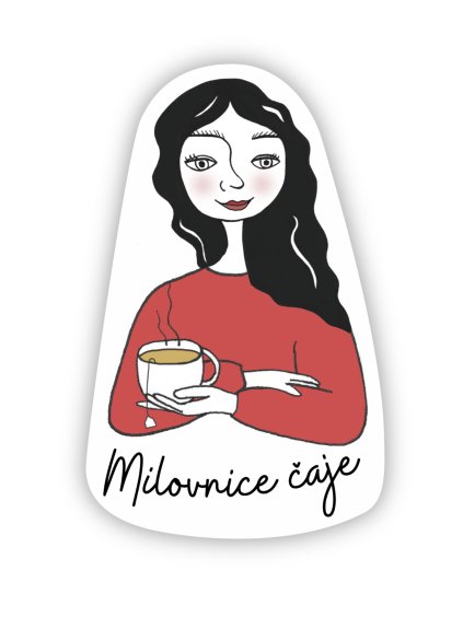 Milovnice čaje - originální ilustrovaný magnet