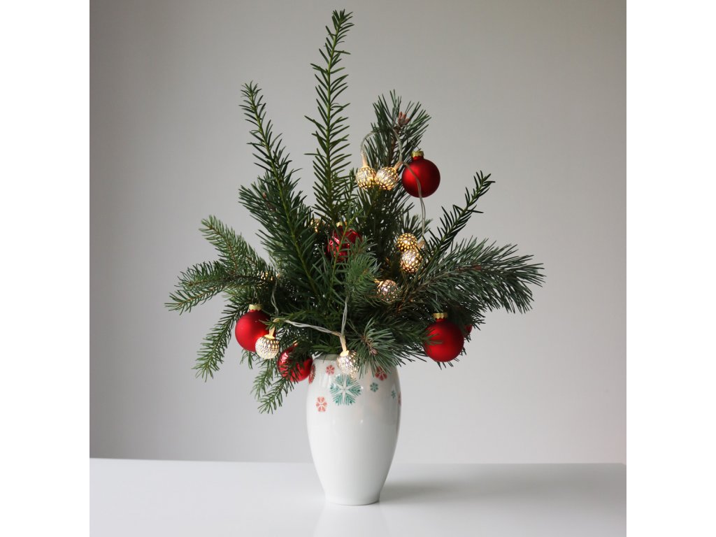 Vánoční Váza Hvězdičky - Originální porcelán