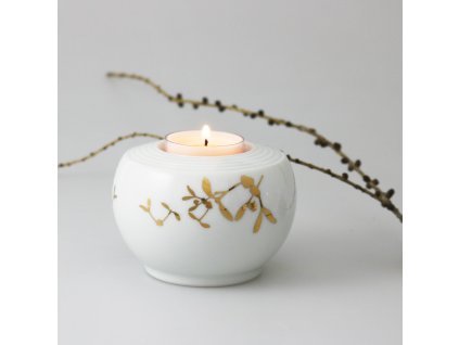 Vánoční Svícen zlaté jmelí