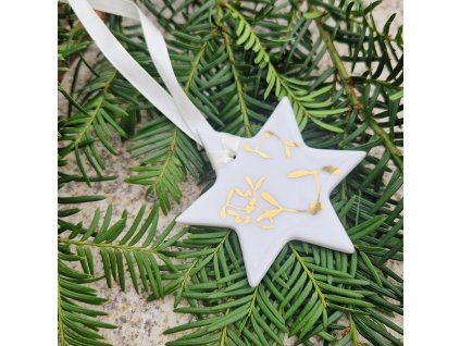 vánoční hvězda zlaté jmelí II.