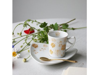 Espresso šálek s podšálkem Květena