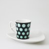 Espresso šálek s podšálkem velký puntík černá