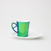 Espresso šálek s podšálkem Trio, zelený lesk