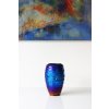 Váza Lea reliéf temně modrá