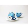 Espresso šálek s podšálkem, modrý lesk