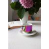 Šálek na espresso růžovka s reliéfem