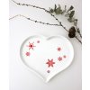 Talíř Srdce s červenými vločkami