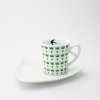 Espresso šálek s podšálkem Folk zelená vlaštovka